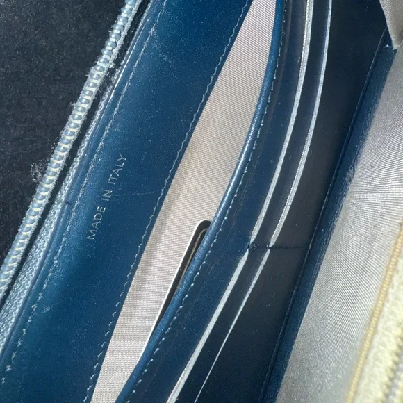 EUC! CHANEL - Blue Caviar Leather CC Timeless Zip Around Organizer Wallet - Picture 6 of 16